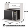 Armário Aéreo Suporte para Microondas com Nicho Luara Branco - 7
