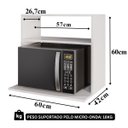 Ver imagem 7 de Armário Aéreo Suporte para Microondas com Nicho Luara Branco