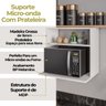 Armário Aéreo Suporte para Microondas com Nicho Luara Branco - 5