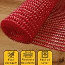 Ver imagem 4 de 8 Jogo Americano Pvc Vermelho Antiderrapante 29x44 Id Decor