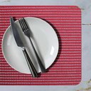 Ver imagem 1 de 8 Jogo Americano Pvc Vermelho Antiderrapante 29x44 Id Decor