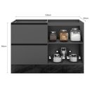 Ver imagem 4 de Balcao para Pia 1p 3g 120 Cm Etti 12551 Grafite Pln