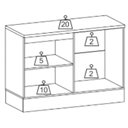 Ver imagem 6 de Balcao para Pia 1p 3g 120 Cm Etti 12551 Grafite Pln