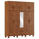 Ver imagem 4 de Guarda Roupa Bipartido 10 Portas 2 Gavetas com Espelho Linha Cobre 1276c Castanho Finestra
