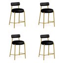 Ver imagem 2 de Banqueta Cozinha Alta com Encosto Industrial Dourado Kit 4 Londres Pu D03 - D'Rossi