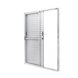 Porta de Aluminio Balcão 210x160cm 3 Folhas Vidro Liso e Batente 12,2cm Cristal Ultra Ramassol - 3