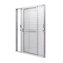 Ver imagem 2 de Porta de Aluminio Balcão 210x160cm 3 Folhas Vidro Liso e Batente 12,2cm Cristal Ultra Ramassol Branc