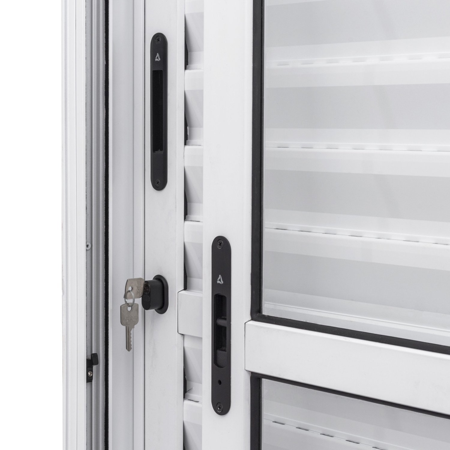 Porta de Aluminio Balcão 210x160cm 3 Folhas Vidro Liso e Batente 12,2cm Cristal Ultra Ramassol - 5