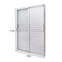 Ver imagem 4 de Porta de Aluminio Balcão 210x160cm 3 Folhas Vidro Liso e Batente 12,2cm Cristal Ultra Ramassol Branc