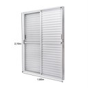 Ver imagem 4 de Porta de Aluminio Balcão 210x160cm 3 Folhas Vidro Liso e Batente 12,2cm Cristal Ultra Ramassol