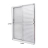 Porta de Aluminio Balcão 210x160cm 3 Folhas Vidro Liso e Batente 12,2cm Cristal Ultra Ramassol - 4
