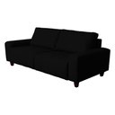 Ver imagem 1 de Sofá Decorativo Sala de Estar Asgand 4 Lugares 240cm Bipartido Couro Preto - Mozzelar