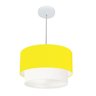 Pendente Cilíndrico Amarelo e Branco MJ-4160 Para Mesa de Jantar e Estar - 1