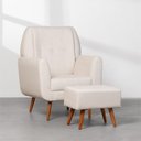 Ver mais imagens de Kit Quarto Infantil Theo com Pés Retrô Mel - Berço + Cômoda 6 Gavetas + Guarda-roupa 3 Portas + Polt