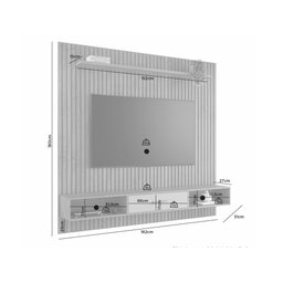Painel Alivio para Tv Ate 65 Polegadas Jcm Cinamomo - 3