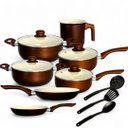 Ver imagem 1 de Jogo de Panelas Cerâmica 10 Peças Antiaderente e Resistente