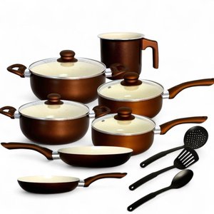 Jogo de Panelas Cerâmica 10 Peças Antiaderente e Resistente