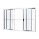 Ver imagem 1 de Janela de Aluminio de Correr Central 100x150cm 4 Folhas com Grade e Vidro Liso Ultra Ramassol