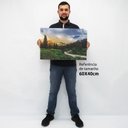 Ver imagem 2 de Quadro Decorativo Natureza em tela Canvas TACOLADO PAPEL DE PAREDE Moldura Flutuante 4,5cm Freijó 60