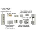 Ver imagem 5 de Armário de Cozinha Completa de Canto 546cm Branco/Cinza Lux Madesa 01