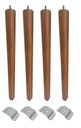 Ver imagem 1 de Kit de 4 Pé Palito 75cm Amendoa Marrom Claro + Chapinha Reta Metal