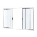 Ver imagem 2 de Janela de Aluminio de Correr Central 100x150cm 4 Folhas Vidro Liso Slim Modular Ramassol