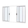 Janela de Aluminio de Correr Central 100x150cm 4 Folhas Vidro Liso Slim Modular Ramassol - 2