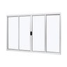 Janela de Aluminio de Correr Central 100x150cm 4 Folhas Vidro Liso Slim Modular Ramassol - 1