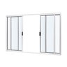Janela de Aluminio de Correr Central 100x150cm 4 Folhas Vidro Liso Slim Modular Ramassol - 3