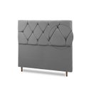 Ver imagem 5 de Cabeceira para Cama Casal Estofada 1,38 ,Mts Zoe Vilajo: Suede Cinza