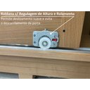 Ver imagem 5 de Guarda Roupa Casal 4 Portas 3 Gavetas 100% MDF Spazio Marrom/Freijó/Off White