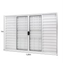 Ver imagem 4 de Janela de Aluminio Veneziana 100x120cm 6 Folhas com Grade e Vidro Liso Slim Modular Ramassol