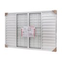 Ver imagem 6 de Janela de Aluminio Veneziana 100x120cm 6 Folhas com Grade e Vidro Liso Slim Modular Ramassol Branco