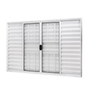 Ver imagem 1 de Janela de Aluminio Veneziana 100x120cm 6 Folhas com Grade e Vidro Liso Slim Modular Ramassol