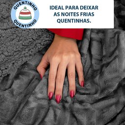 Coberdrom Edredom Manta Queen Aveludado com Sherpa Soft Dupla Face - Bf Colchões - 5