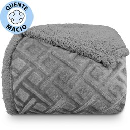 Coberdrom Edredom Manta Queen Aveludado com Sherpa Soft Dupla Face - Bf Colchões - 7