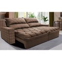Ver imagem 1 de Sofá Retrátil e Reclinável 2,75m Molas Ensacadas Cama inBox Elegance com ThermoGel Velusoft