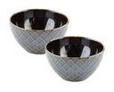 Ver imagem 2 de Jogo de 2 Bowls Geometrix Fine em Cerâmica 580 Ml Marrom - Lhermitage