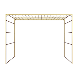 Gazebo Telado Dourado + Esteira de Palha Taboa para Decorar Jardins com Flores, 300cm Portátil e Des - 8
