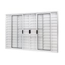 Ver imagem 3 de Janela de Alumínio Veneziana 100x150cm 6 Folhas com Grade e Vidro Liso Slim Modular Ramassol