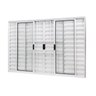 Janela de Alumínio Veneziana 100x150cm 6 Folhas com Grade e Vidro Liso Slim Modular Ramassol - 3