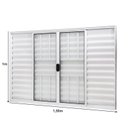 Ver imagem 4 de Janela de Alumínio Veneziana 100x150cm 6 Folhas com Grade e Vidro Liso Slim Modular Ramassol Branco