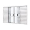 Janela de Alumínio Veneziana 100x150cm 6 Folhas com Grade e Vidro Liso Slim Modular Ramassol - 2