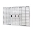 Ver imagem 3 de Janela de Alumínio Veneziana 100x150cm 6 Folhas com Grade e Vidro Liso Slim Modular Ramassol