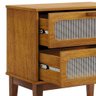 Mesa de Cabeceira Retrô Classica 60 Cm com Tela Indiana Santorini Nature - 4