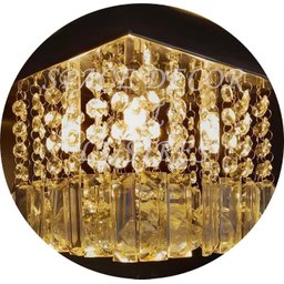 Lustre Plafon de Cristal Verdadeiro com Lâmpadas Bq Inclusas:10cm - 3