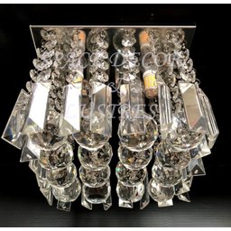 Lustre Plafon de Cristal Verdadeiro com Lâmpadas Bq Inclusas:10cm - 1