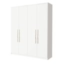 Ver imagem 2 de Guarda Roupa Casal 4 Portas 3 Gavetas 100% MDF Spazio Branco