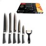 Kit Facas 6 Peças Aço Inox Churrasco Gourmet Pretas - 3