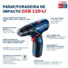 Parafusadeira/Furadeira Bosch com Impacto 12 V GSB 120-LI com Maleta + 2 Baterias Bivolt 06019G81E0- - 10